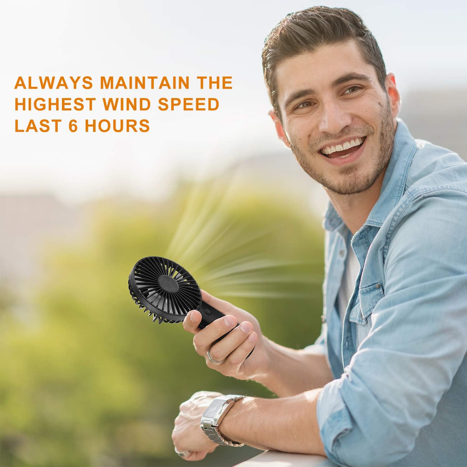 Portable 4400mAh Rechargeable Handheld Fan